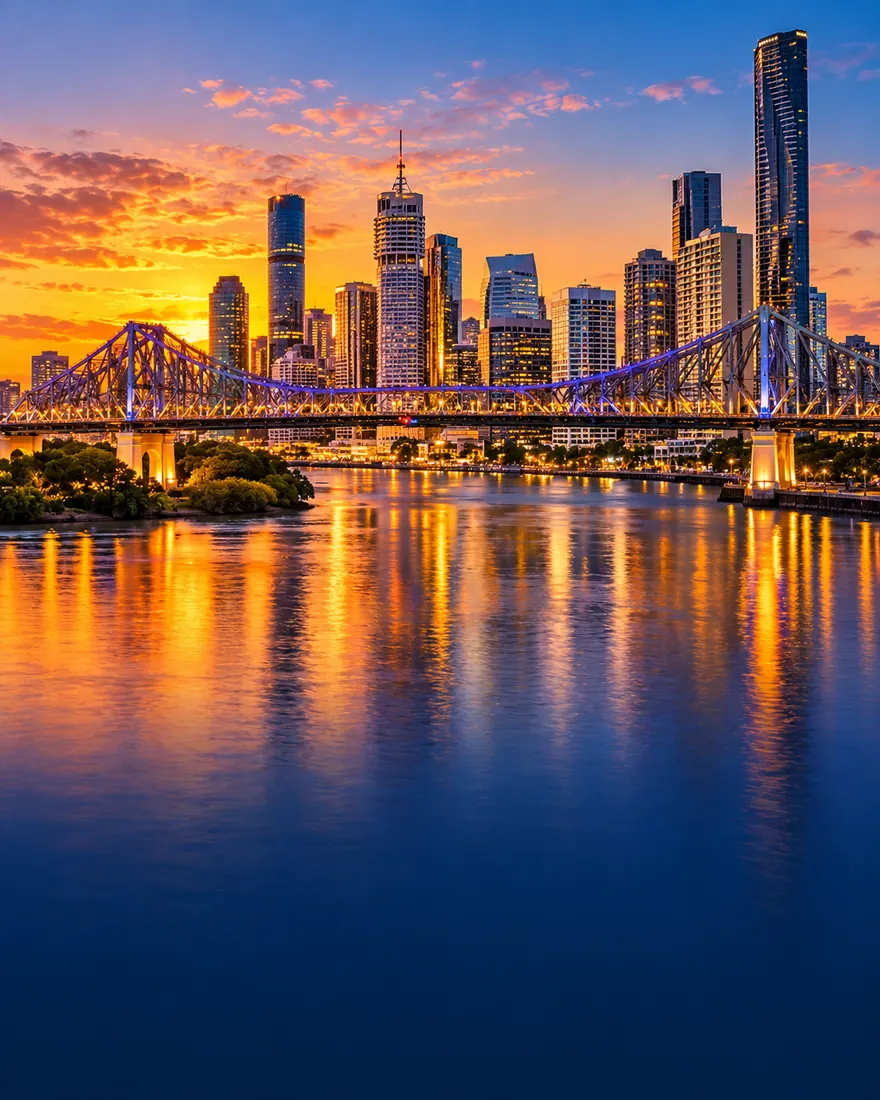 Brisbane skyline and Story Bridge